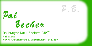 pal becher business card